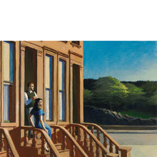 Load image into Gallery viewer, Sunlight on Brownstones Hopper Print
