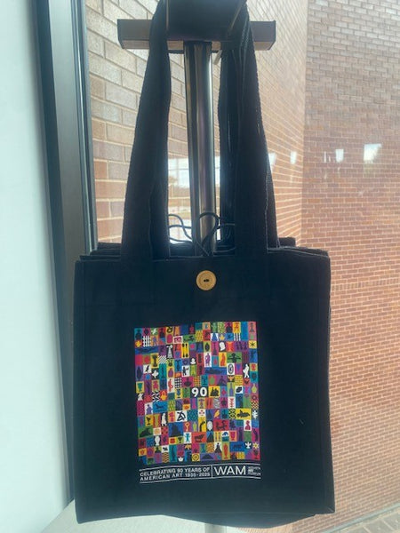 WAM's 90th Birthday ARTISTSAPLUSB Black Canvas Tote