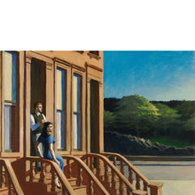 Load image into Gallery viewer, Sunlight on Brownstones Hopper Print
