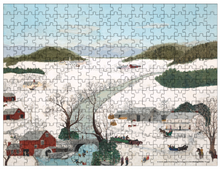 Load image into Gallery viewer, Grandma Moses 'Over the River to Grandma's House' Puzzle
